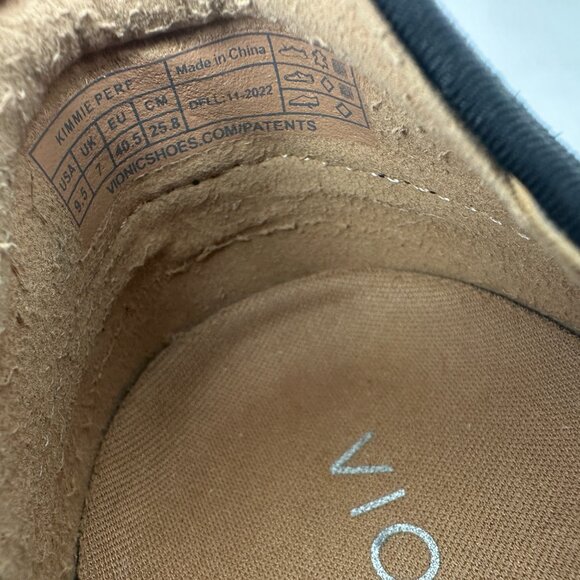 Vionic Kimmie Perf Perforated Slip-On Sneakers Black Suede Size 9.5 - Picture 9 of 10